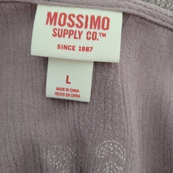 Mossimo Lavender Paisley Flutter-Sleeve Tie Front Top - Picture 5 of 8